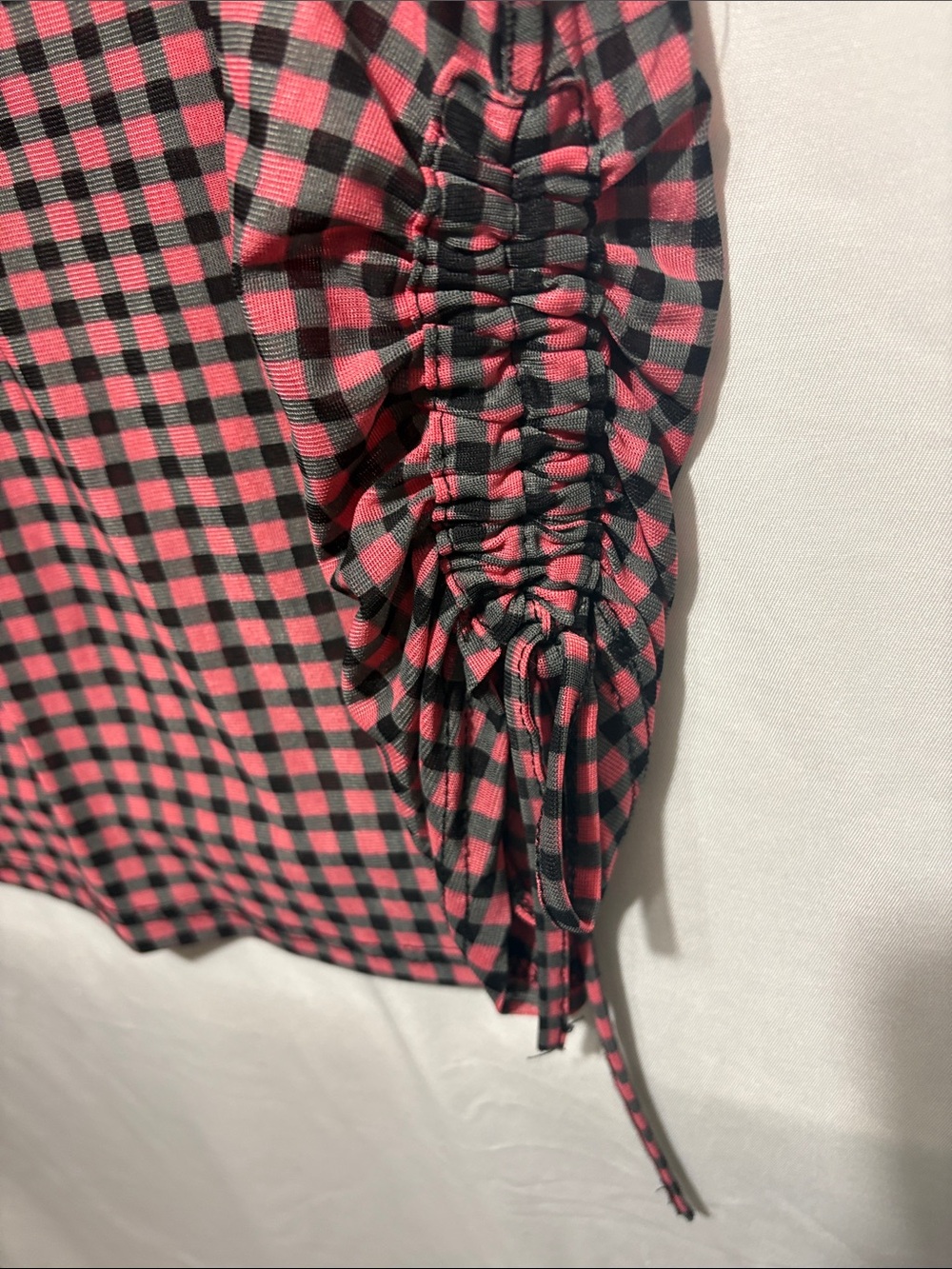 Amang NY Pink and Black Gingham Button-Down Shirt - Picture 4 of 7